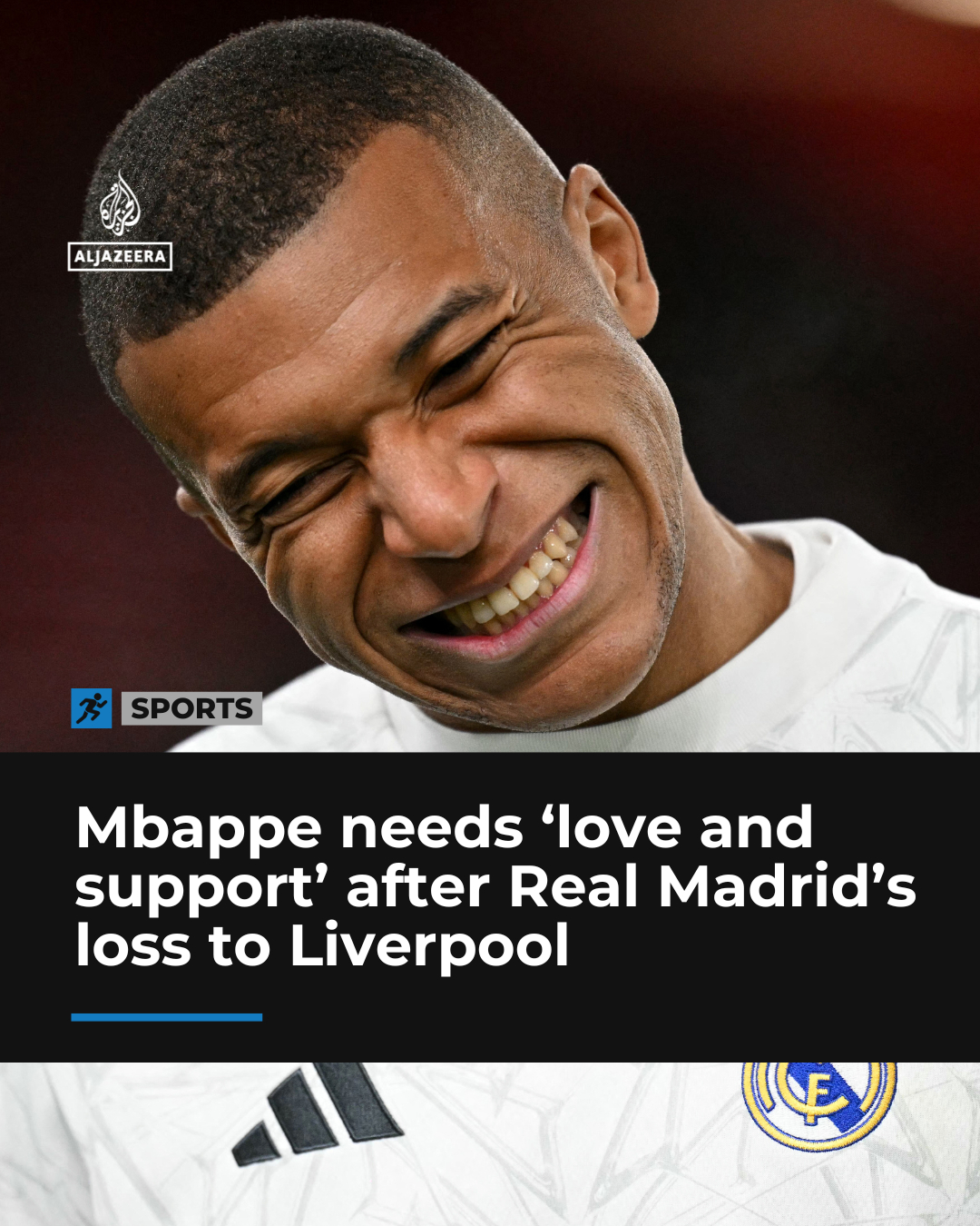 Real Madrid manager Carlo Ancelotti feels that his French forward Kylian Mbappe requires "affection and backing" following yet another unproductive display for his Spanish team in the prestigious UEFA Champions League tournament. This statement was made by Ancelotti during a recent press conference held at the club's training grounds. The experienced coach also added that he believes in Mbappe's abilities and will continue to provide him with the necessary guidance and support to help him regain his scoring form.  Source : Instagram @aljazeeraenglish