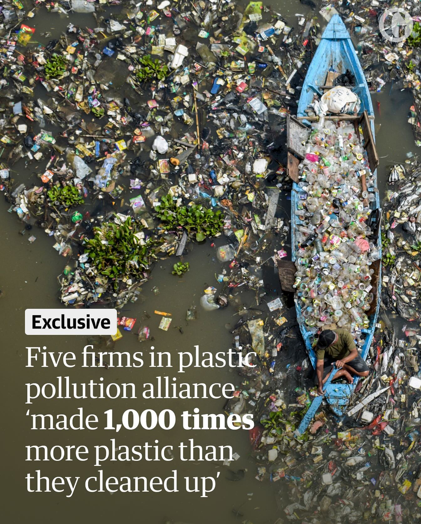 According to newly obtained data from Greenpeace, the Alliance to End Plastic Waste (AEPW), established in 2019 by major oil and chemical companies such as ExxonMobil, Dow, Shell, TotalEnergies and ChevronPhillips, has produced over 132 million tonnes of new plastic in the past five years, which is over 1,000 times more than the 118,500 tonnes of plastic waste they have claimed to have diverted from the environment during this time. The documents  Source : Instagram @guardian