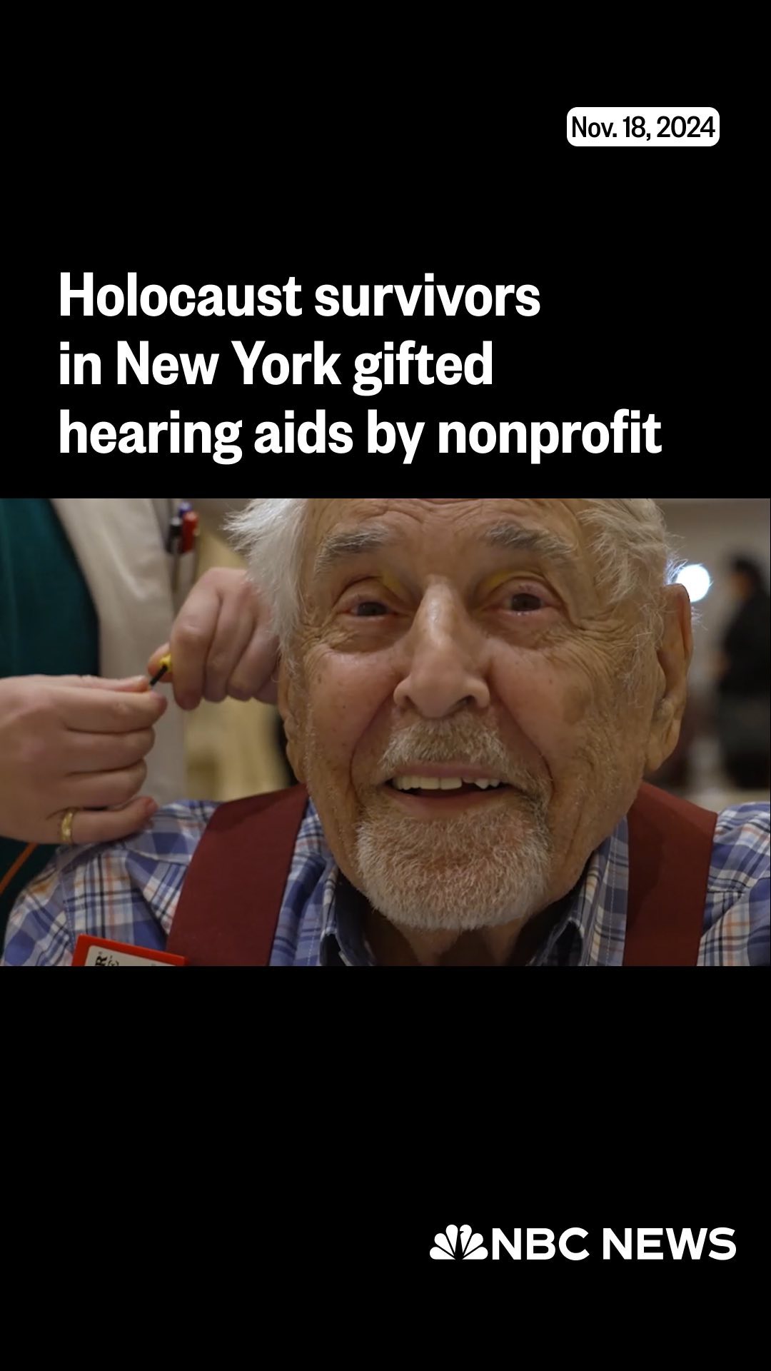 A charitable organization, known as the Miracle-Ear Foundation, gifted hearing aids to a group of approximately 100 individuals who survived the Holocaust and currently reside in the borough of Brooklyn, New York, with one of the recipients being a remarkable 102-year-old.  Source : Instagram @nbcnews