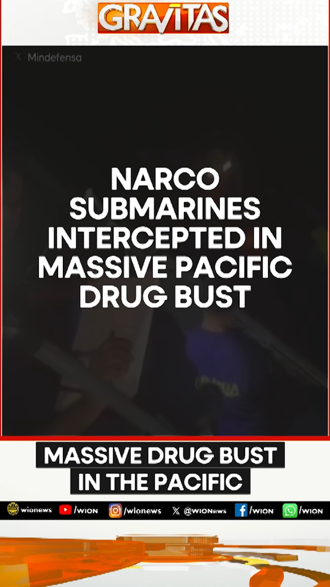 The Navy of Colombia has taken action in a significant operation to stop the illegal drug trade, confiscating three "narco-submarines" that were engaged in the transportation of cocaine. These underwater vessels were being used to smuggle drugs from South America to Australia, traversing the vast expanse of the Pacific Ocean.  Source : Instagram @wionews